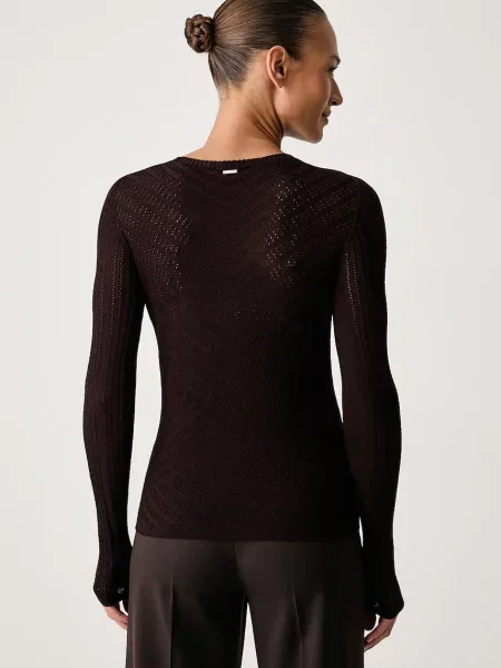 Sweter Twinset brązowy