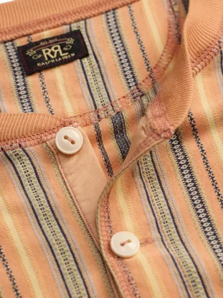Ριγέ μακρύς μπλούζα Ralph Lauren Rrl πορτοκαλί