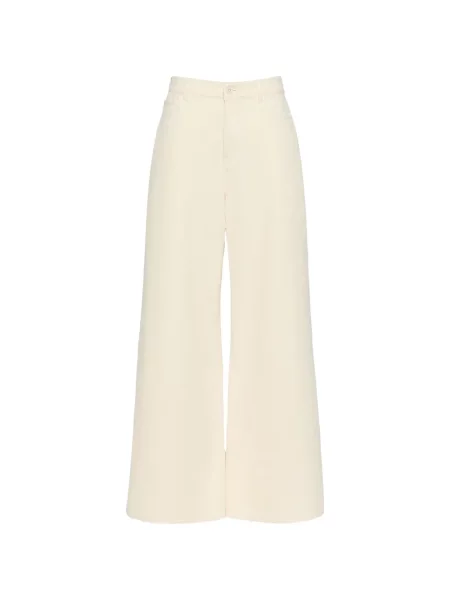Blugi cu picior larg Weekend Max Mara alb