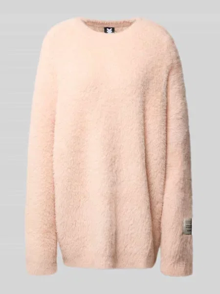 Sweter z dzianiny o kroju oversized z detalem z logo Karo Kauer