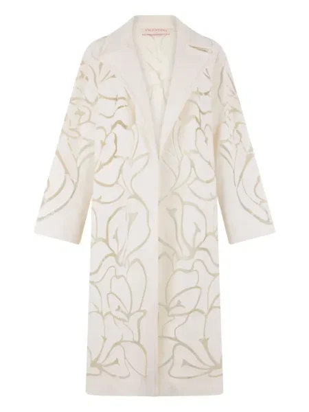 Палто Valentino Garavani на цветя бяло