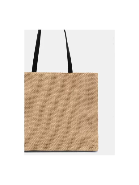 Karl Lagerfeld torebka tote pleciona K/ESSENTIAL brązowa