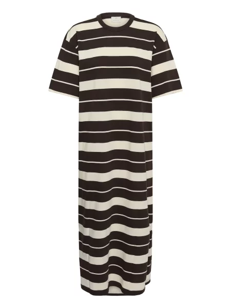 Kaffe Šaty Winny tmavě / offwhite hnědá