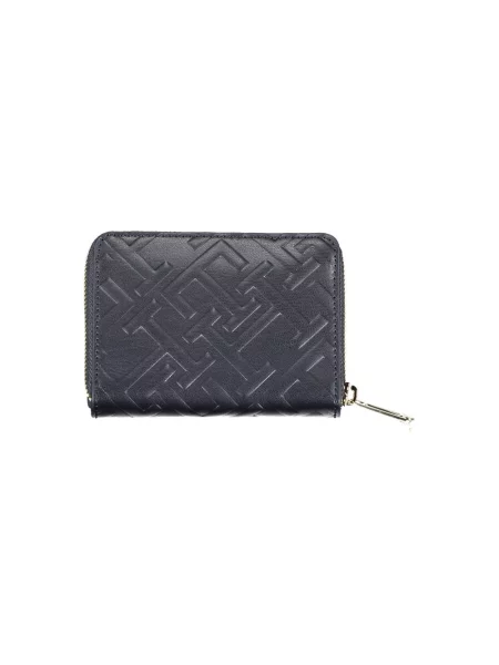 Lniany portfel Tommy Hilfiger niebieski