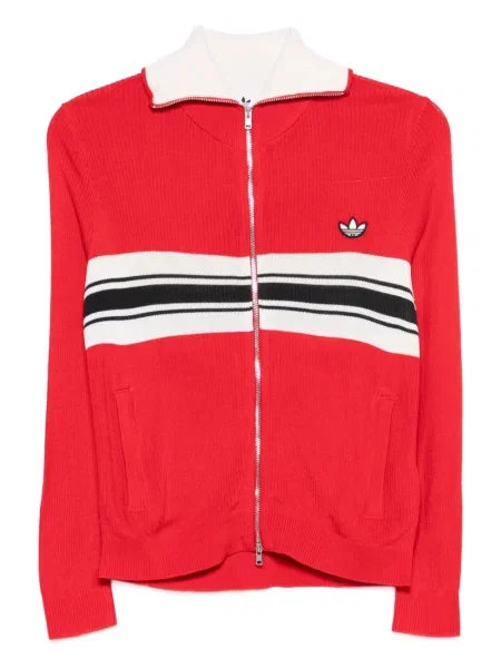 Haftowane kołnierzykowy szorty Adidas z kapturem czarne