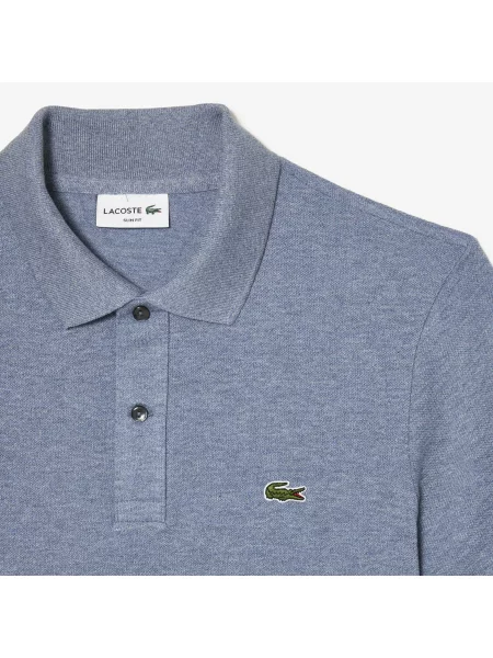 Lacoste Koszulka Polo Slim Fit Petit Piqué niebieska