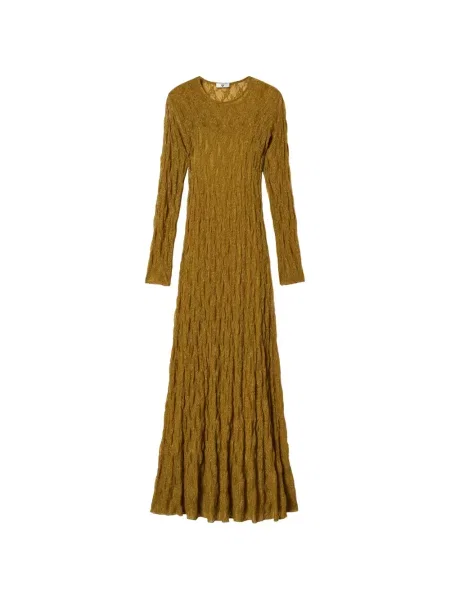 Lung rochie Twinset din dantelă verde