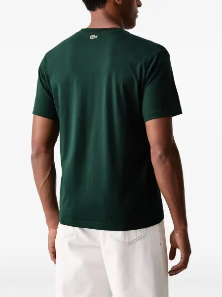 Scurt tricou Lacoste cu imagine verde