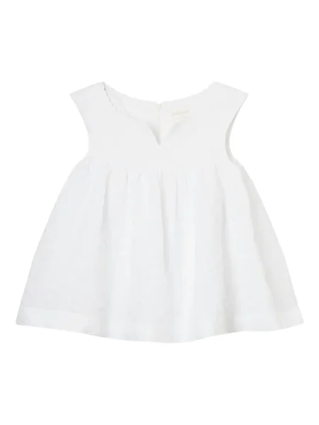 Top Shushu/tong cu decolteu în V alb