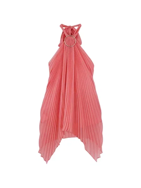 Top Max Mara cu gât halter roz