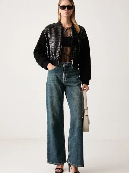 Armani Exchange geacă bomber pentru femei negru