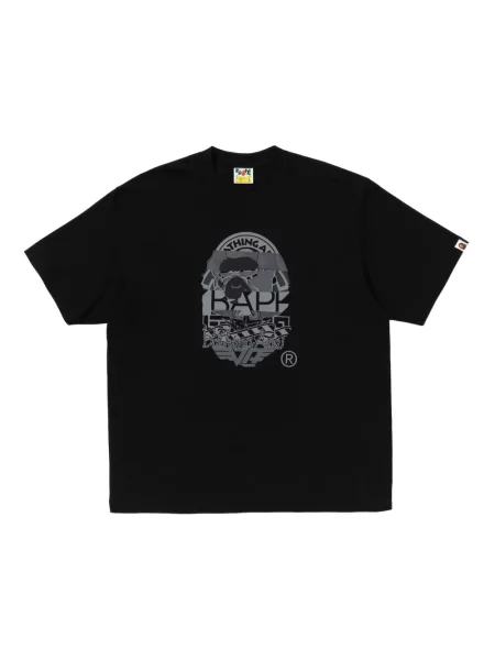 Tricou A Bathing Ape® cu imagine scurt negru