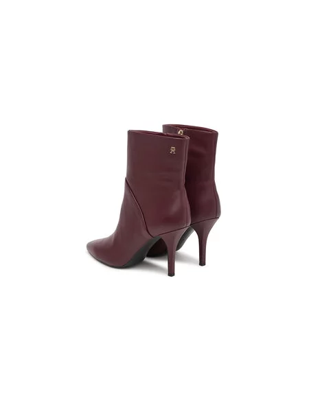Členková obuv Tommy Hilfiger High Heel Clean Ankle Boot Bordová