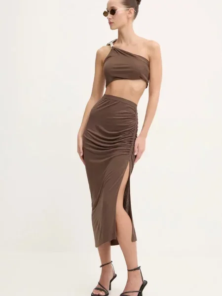 Юбка Rick Owens Lilies коричневая