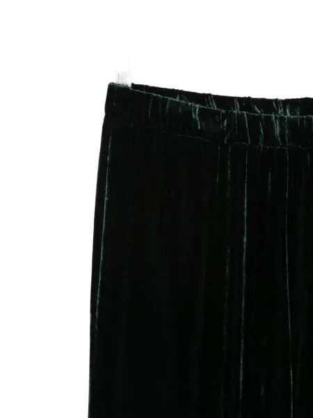 Pantaloni palazzo Antonelli de catifea verde