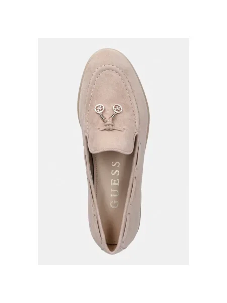 Loafersy Guess zamszowe beżowe