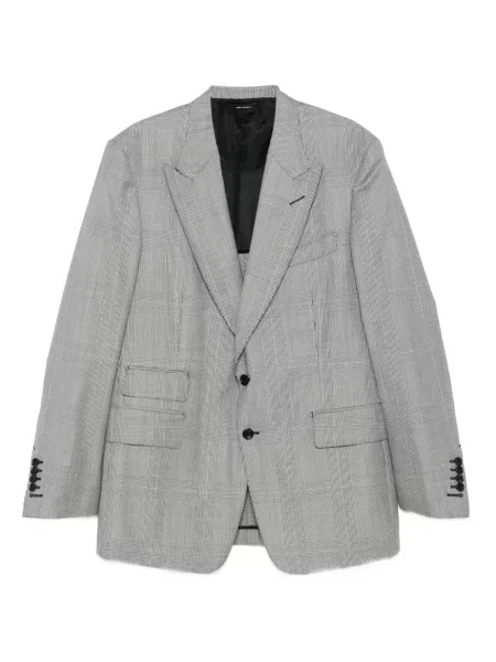 Costum Tom Ford în carouri de costum negru