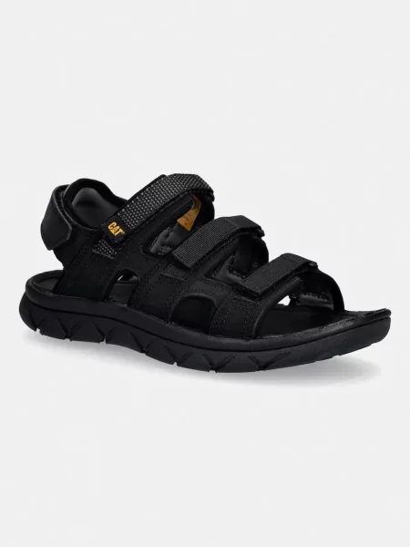 CAT Footwear sandale za muškarce od kože CADENT crna