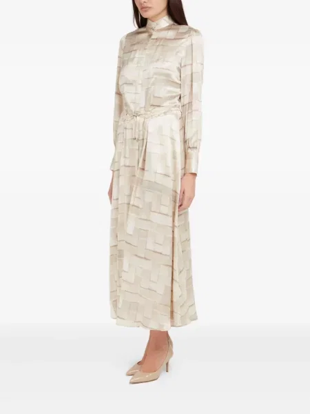 Rochie midi Kiton de mătase