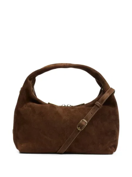 Geantă shopper Ash din piele de căprioară maro