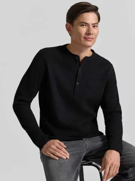 Bluza o kroju regular fit z domieszką bawełny model MALIOR' Drykorn czarna