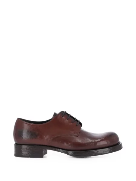 Pantofi derby Prada din piele maro