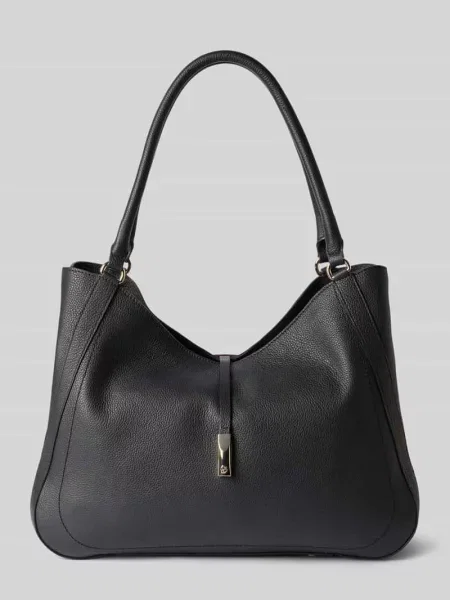 BOSS torebka skórzana REAH MEDIUM TOTE czarna