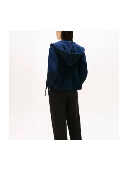 Geacă Tommy Hilfiger din material terry albastru