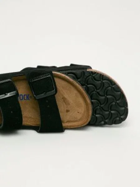 Sneakerși Birkenstock din piele fără armătură negru