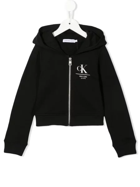 Bluza z kapturem dziecięca Calvin Klein czarna