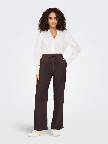 JDY Pantaloni JDYTHEIS ciocolatiu
