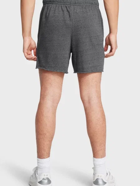 Короткие махровые спортивные шорты Under Armour серые