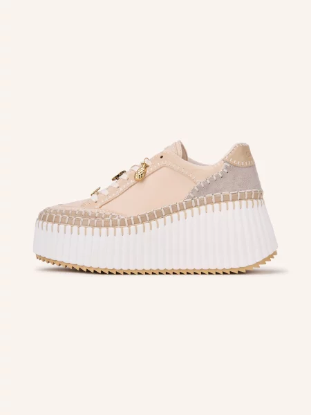 Chloé Sneakersy Nama beige beżowe