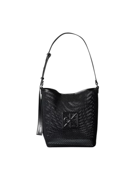 Torba Calvin Klein Emblem Mesh Bucket Black Universal czarna