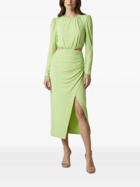 Rochie midi Self-portrait din jerseu verde