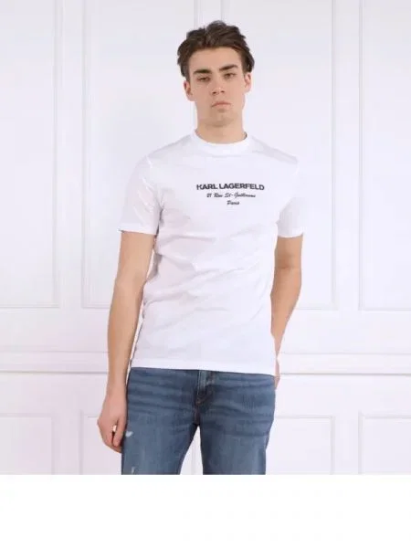 Karl Lagerfeld Póló CREWNECK fehér