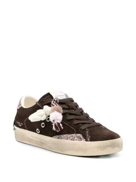 Sneakers Crime London με φθαρμένο εφέ καφέ