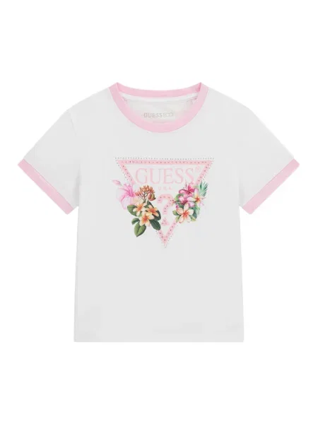 Guess T-Shirt Regular Fit λευκό