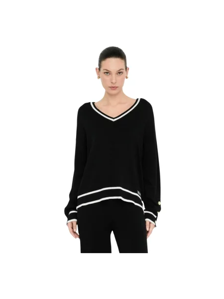 Sweter Liu Jo Collection z kapturem czarny