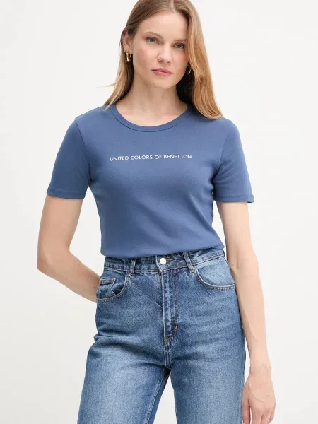 Тениска United Colors of Benetton дамска червено