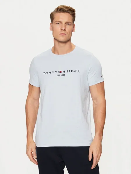 Tommy Hilfiger Tricou Tommy Logo celest albastru