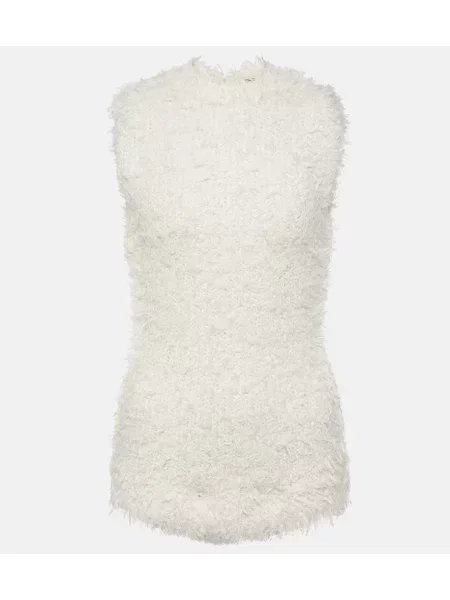 Vestă Toteme de mătase alb