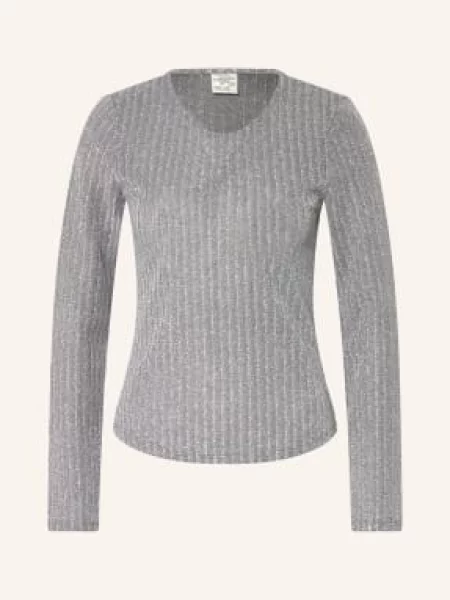 Baum Und Pferdgarten Sweter Jackai Z Błyszczącą Przędzą grau srebrny