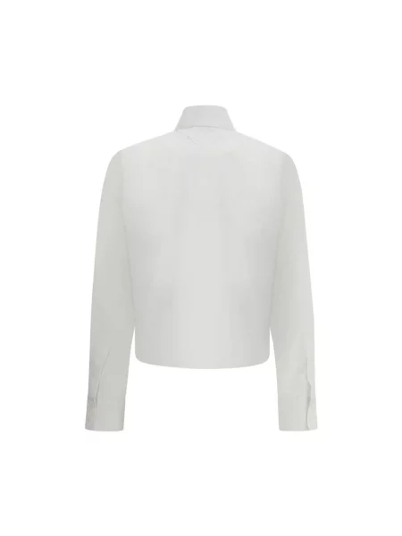 Haftowana koszula Prada popelinowa biała