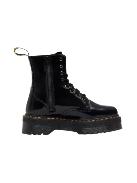 Botki Dr. Martens skórzane na platformie czarne