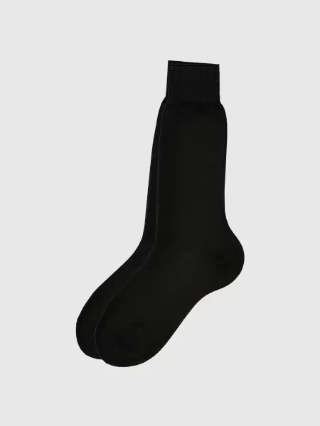 Носки Stefano Ricci в рубчик черные