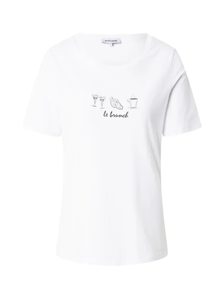 MORE & MORE Tricou negru alb