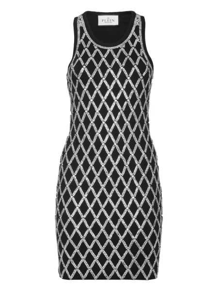 Rochie mini Philipp Plein de cristal de costum negru