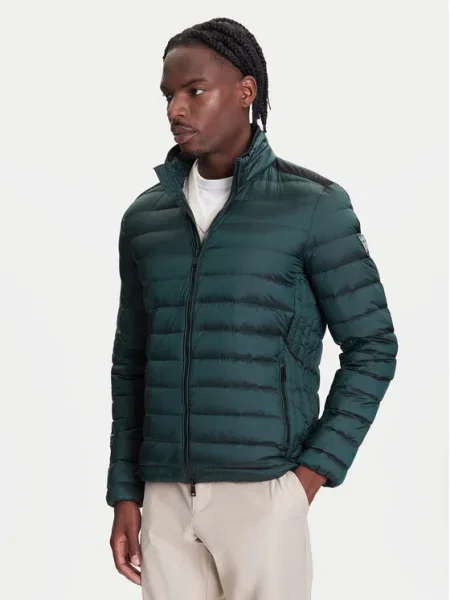 Guess Geacă din puf verde