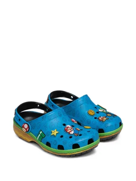 Klapki mules dziecięce Crocs niebieskie